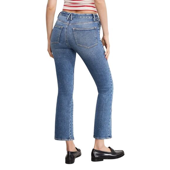 Good American Women's Good Legs Cropped Mini Bootcut Jeans 10/30 - Picture 2 of 9